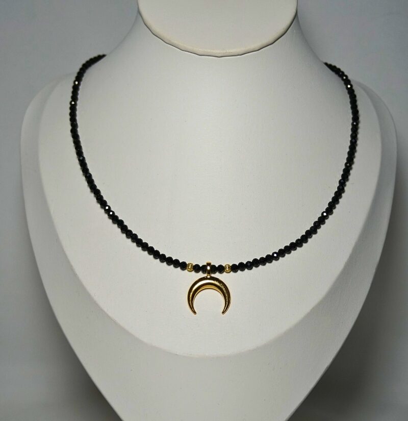 !NEW Naszyjnik Choker Turmalin Czarny 3mm