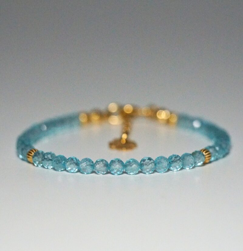 !Nowość Bransoletka Szczęścia Topaz 3mm