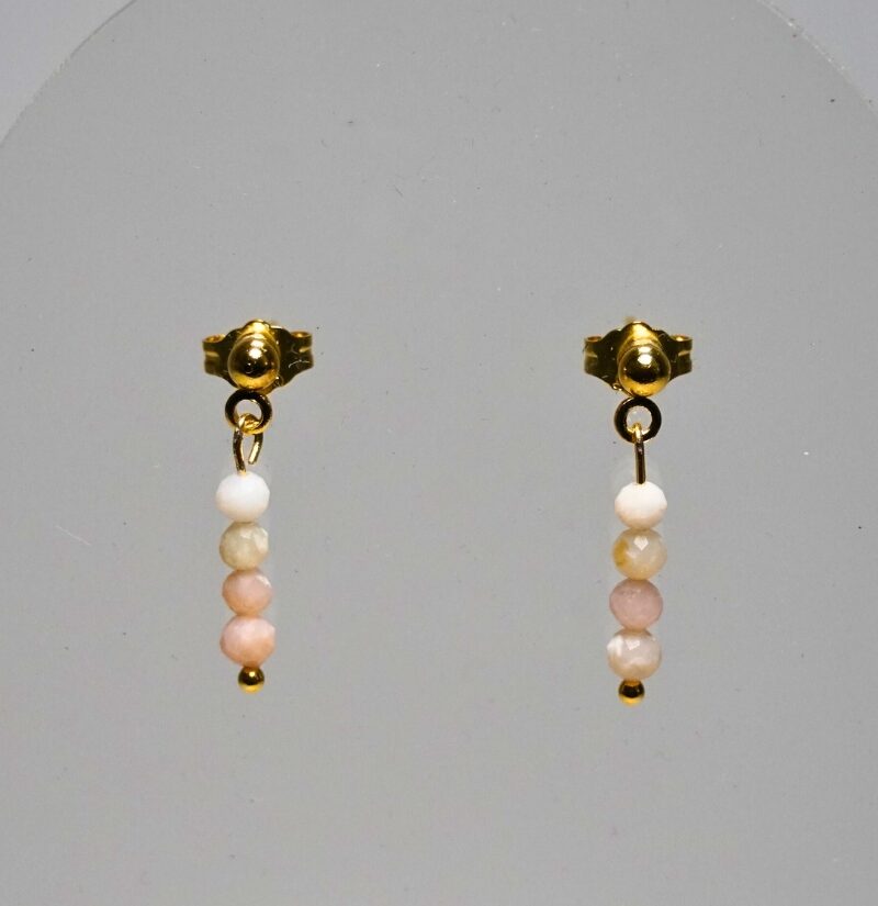 Kolczyki Opal Różowy 3mm