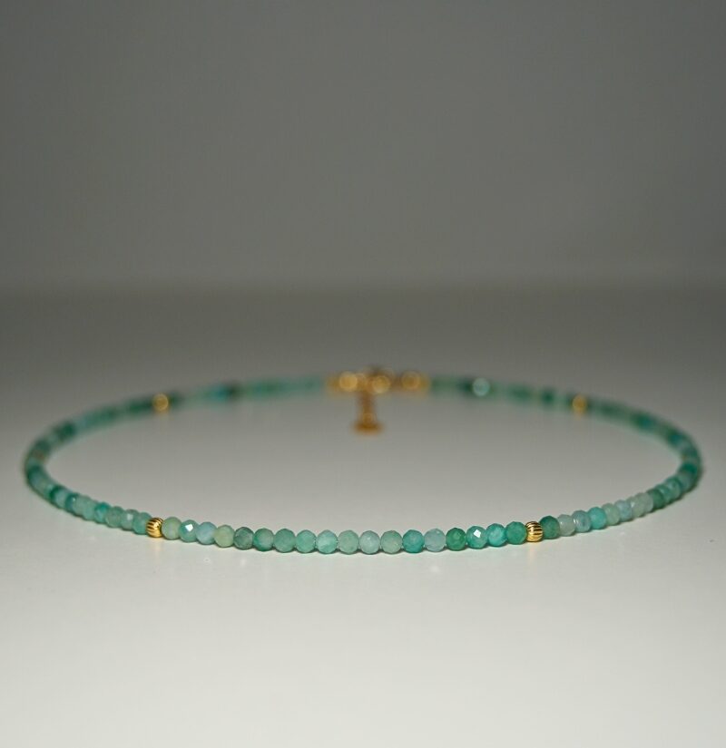 Naszyjnik Szczęścia Szmaragd Jasny 3mm