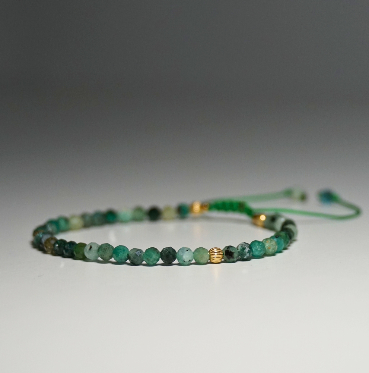 !Nowość Bransoletka Szmaragd Ciemny 3mm - obrazek 2