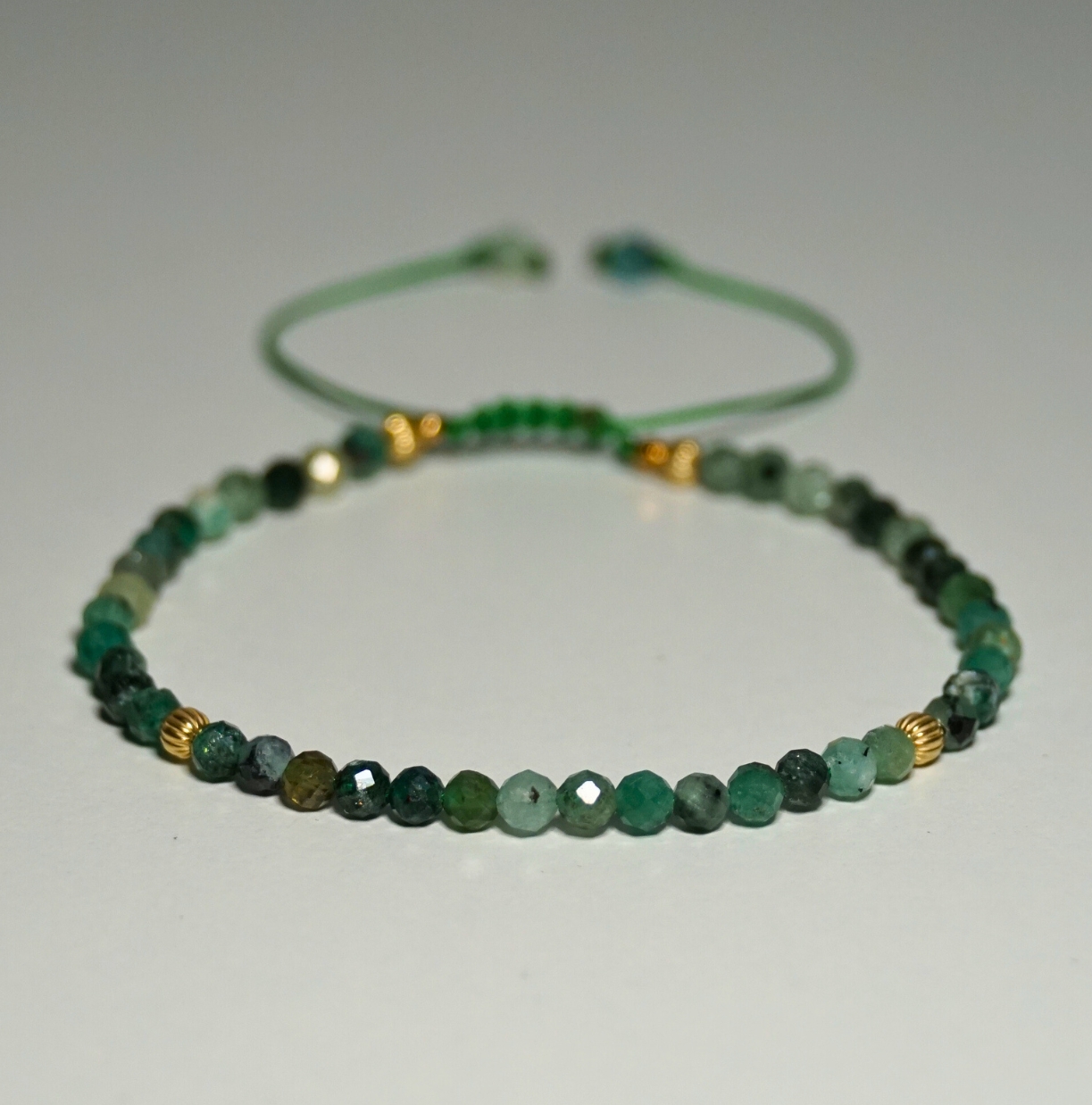 !Nowość Bransoletka Szmaragd Ciemny 3mm - obrazek 4