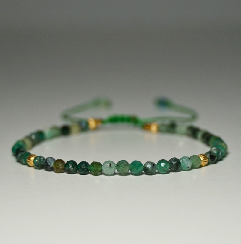 !Nowość Bransoletka Szmaragd Ciemny 3mm