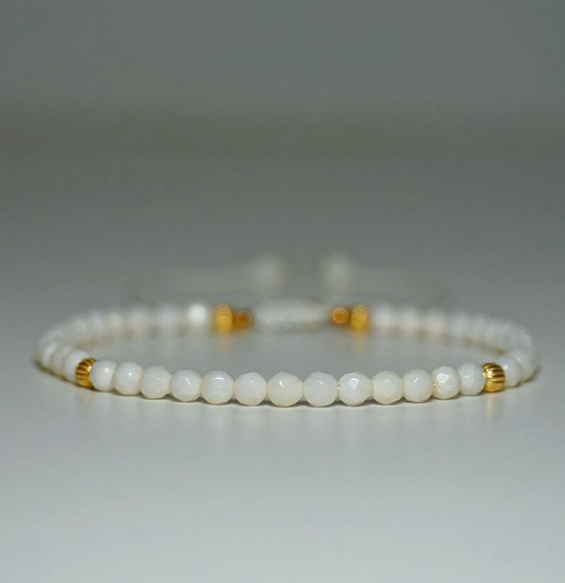 !Nowość Bransoletka Koral Biały 3mm