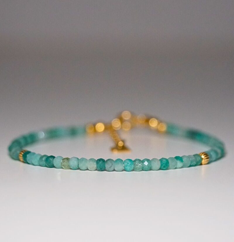 !Nowość Bransoletka Oponka Szmaragd Jasny 3x2mm