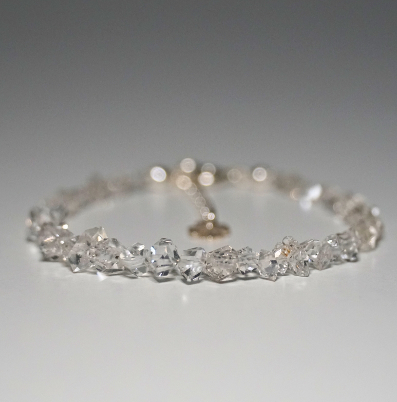 !Nowość Bransoletka Szczęścia Diament Herkimer 3-5mm - obrazek 6