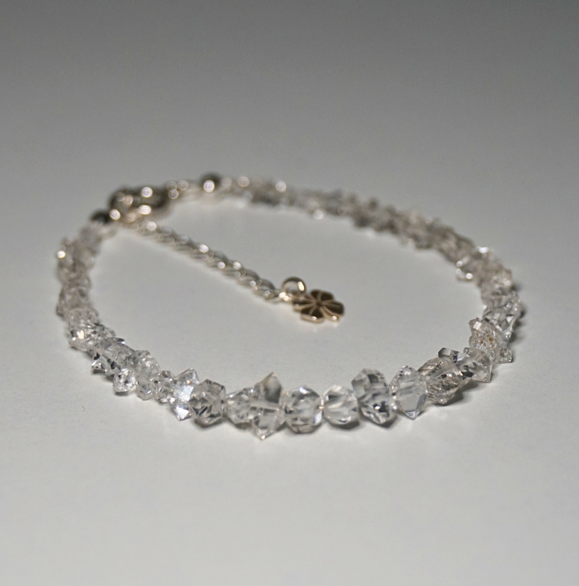!Nowość Bransoletka Szczęścia Diament Herkimer 3-5mm - obrazek 3