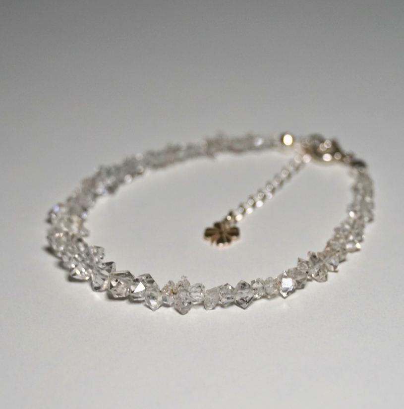 !Nowość Bransoletka Szczęścia Diament Herkimer 3-5mm - obrazek 4