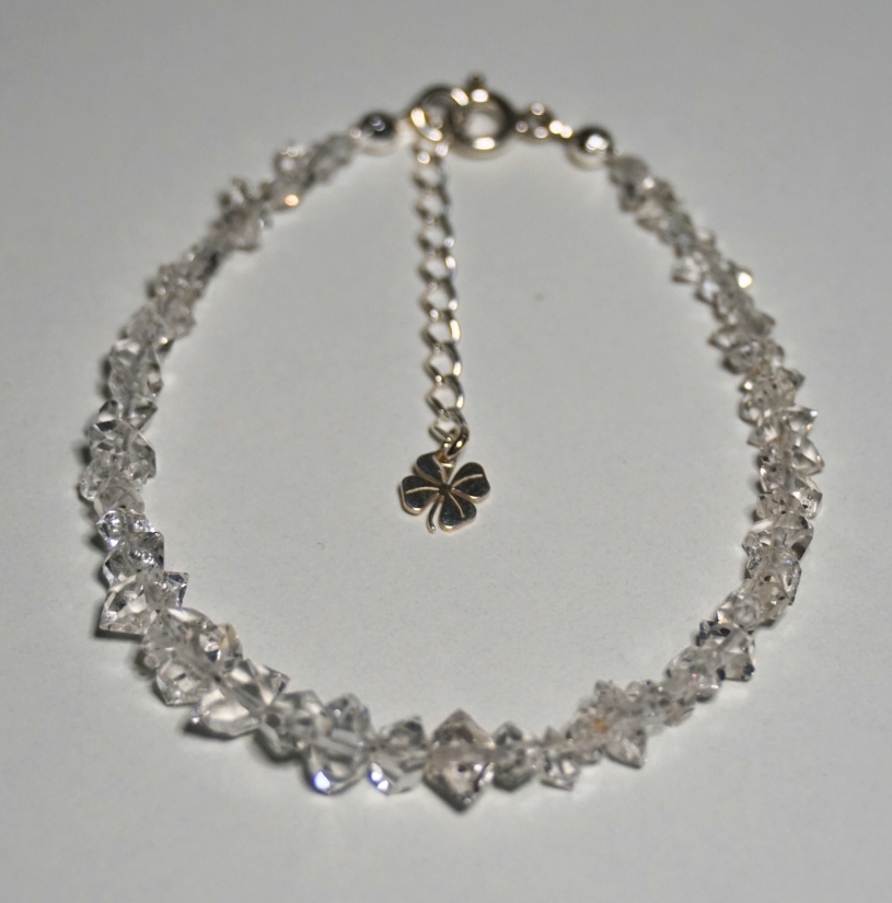 !Nowość Bransoletka Szczęścia Diament Herkimer 3-5mm - obrazek 5