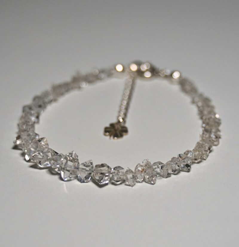 !Nowość Bransoletka Szczęścia Diament Herkimer 3-5mm