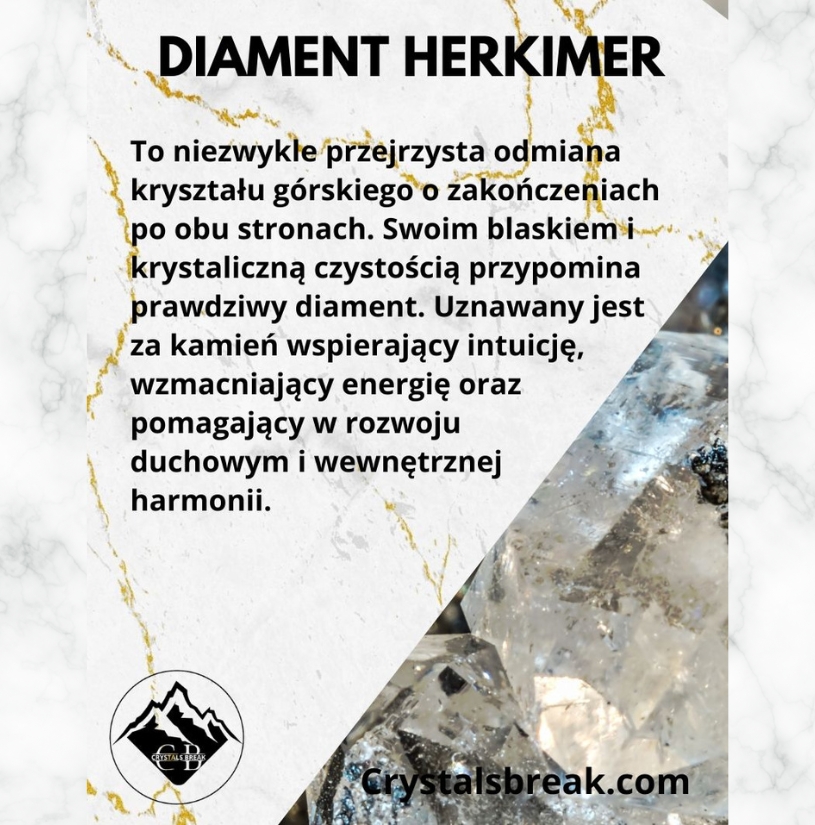 !Nowość Bransoletka Szczęścia Diament Herkimer 3-5mm - obrazek 7